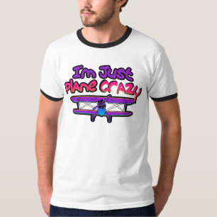 Grappig tweedekker vliegtuig t-shirt