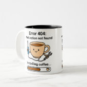 Grappig tweekleurige koffiemok (Voorkant links)