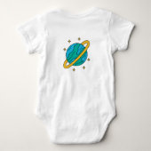 Grappig Tweeling Buitenaardse Aliens Mutsje voor B Romper (Achterkant)