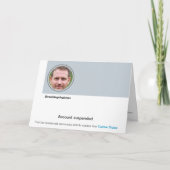 Grappig Twitter Ban Humor Joke Verjaardag Kaart (Voorkant)