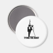 Grappig, "Tying the knot" bruiloft ontwerp Magneet (Voorkant / Achterkant)