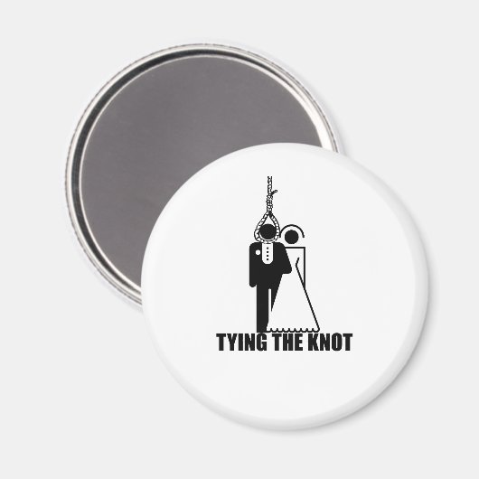 Grappig, "Tying the knot" bruiloft ontwerp Magneet (Voorkant / Achterkant)