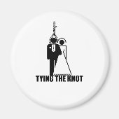 Grappig, "Tying the knot" bruiloft ontwerp Magneet (Voorkant)