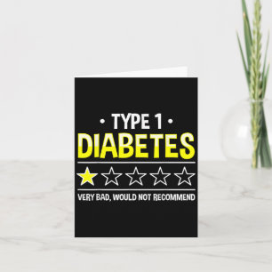 Grappig Type 1 Diabetes Eén Ster Humor Kaart