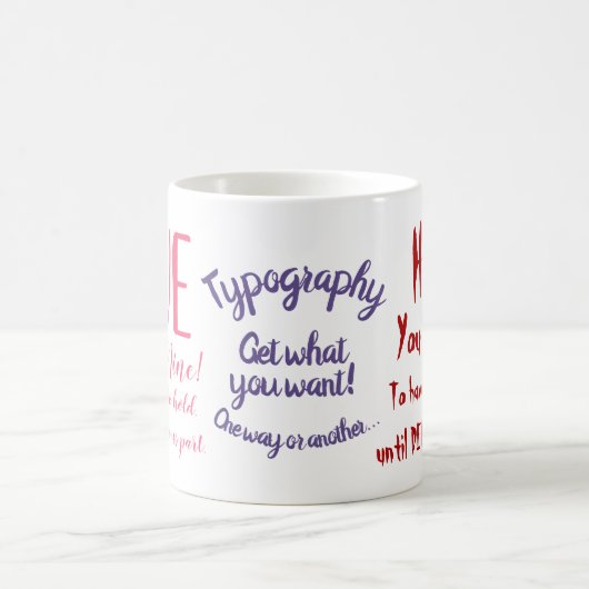 Grappig Typografie Gift. Aangepaste tekst dubbelzi Koffiemok (Center)