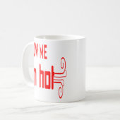 Grappig Typografie Quotes Blow me I'm Hot Koffiemok (Voorkant links)