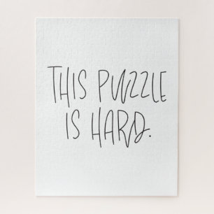 Grappig Typografisch Deze puzzel is moeilijk Legpuzzel
