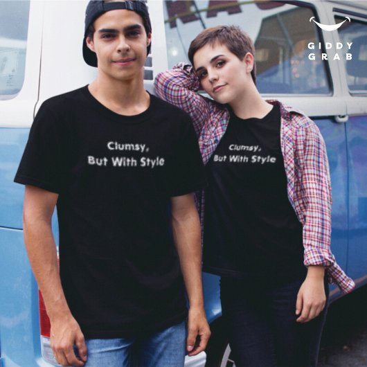 Grappig typokarakter citaat onhandig, maar met sti t-shirt