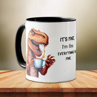Grappig Tyrannosaurus Rex Dino Ik ben prima Kantoo Mok