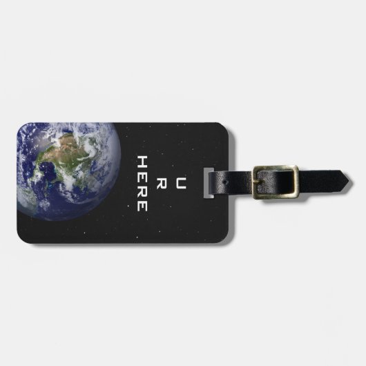 GRAPPIG - U hier - U bent hier - Planet Earth Bagagelabel (Voorkant horizontaal)
