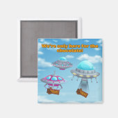 Grappig UFO chocolade liefhebbers ontwerp Magneet (Voorkant / Achterkant)