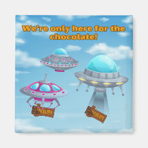 Grappig UFO chocolade liefhebbers ontwerp