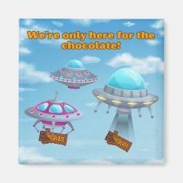 Grappig UFO chocolade liefhebbers ontwerp Magneet