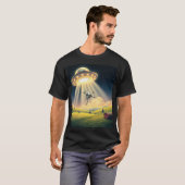 Grappig UFO Koe ontvoering T-shirt (Voorkant volledig)