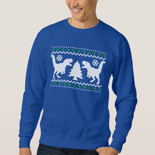 Grappig! Ugly Holiday T-Rex Sweater (Voorkant)