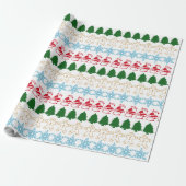 Grappig Ugly KerstSweater Pattern Cadeaupapier (Uitgerold)