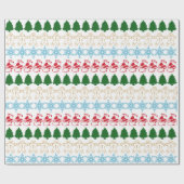 Grappig Ugly KerstSweater Pattern Cadeaupapier (Vlak)