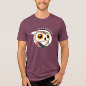 Grappig Uil Quote Zero Hoot Gezien Meme Schattige Tri-Blend Shirt (Voorkant)