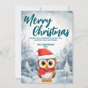 Grappig UIL Vrolijk kerstboom sneeuw Vakantie fees Feestdagenkaart