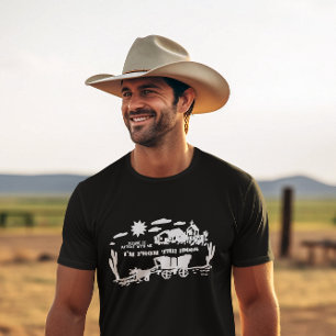 Grappig "uit de jaren 1900" Winkelwagen & Oxen T-shirt