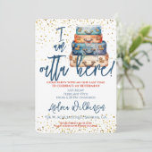 Grappig uitje hier pensioenfeest kaart (Staand voorkant)