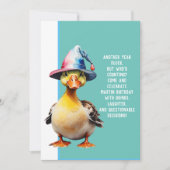 Grappig uitnodigingsverjaardagsfeestje wenskaart kaart (Voorkant)