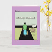 Grappig uitstel Cartoon Kaart (Gele Bloem)