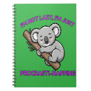 Grappig uitstelgedrag voor koala notitieboek