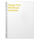 Grappig uitstelquote Notitieboek (Voorkant)