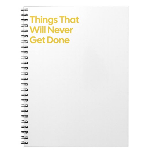 Grappig uitstelquote Notitieboek (Voorkant)