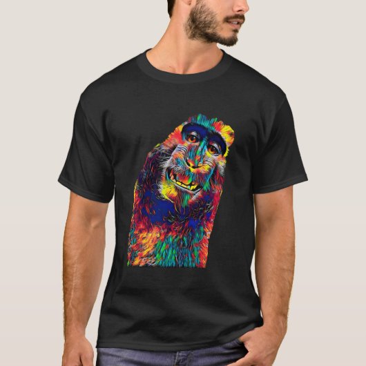 Grappig uitziende aap t-shirt (Voorkant)