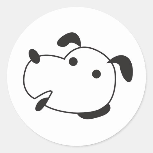 Grappig uitziende hond Sticker (Voorkant)