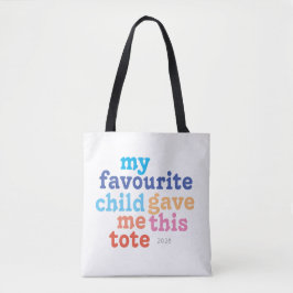 grappig UK moederdag favoriete kind Tote Bag