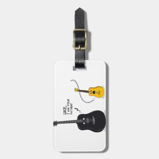 Grappig Uke, ik ben je vader. Kussen Bagagelabel (Voorkant verticaal)