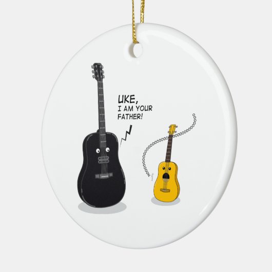 Grappig Uke, ik ben je vader. Pijler Keramisch Ornament (Links)