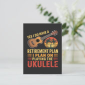 Grappig Ukelele Pensioenplan Briefkaart (Staand voorkant)