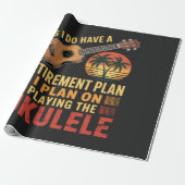 Grappig Ukelele Pensioenplan Cadeaupapier (Uitgerold)