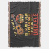 Grappig Ukelele Pensioenplan Deken (Voorkant Verticaal)