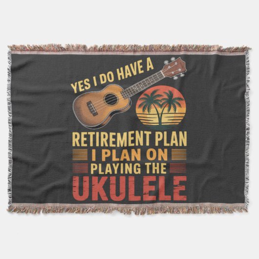 Grappig Ukelele Pensioenplan Deken (Voorkant)