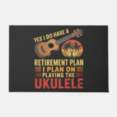 Grappig Ukelele Pensioenplan Deurmat (Voorkant)