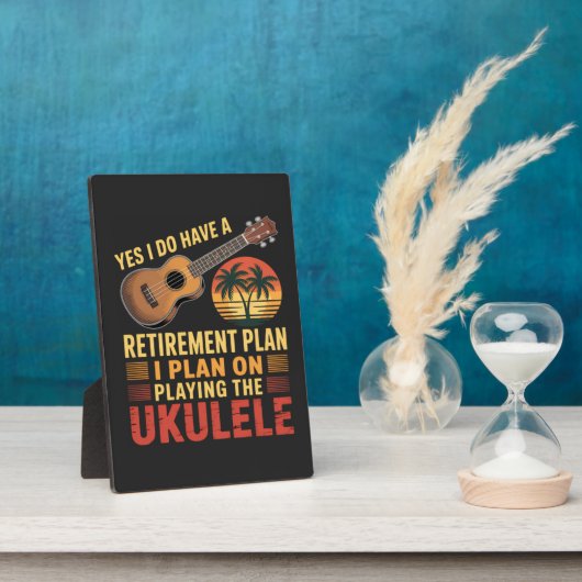 Grappig Ukelele Pensioenplan Fotoplaat (Zijkant)