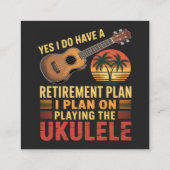 Grappig Ukelele Pensioenplan Informatiekaartje (Achterkant)