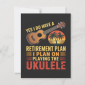 Grappig Ukelele Pensioenplan Kaart (Voorkant)