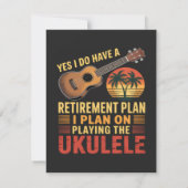 Grappig Ukelele Pensioenplan Kaart (Achterkant)