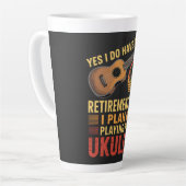 Grappig Ukelele Pensioenplan Latte Mok (Linkerhoek)