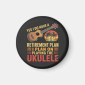 Grappig Ukelele Pensioenplan Magneet (Voorkant)