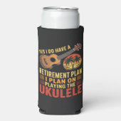 Grappig Ukelele Pensioenplan Seltzer Blikjeskoeler (Seltzer Voorkant)