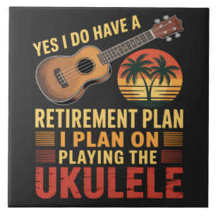 Grappig Ukulele Pensioenplan Tegeltje