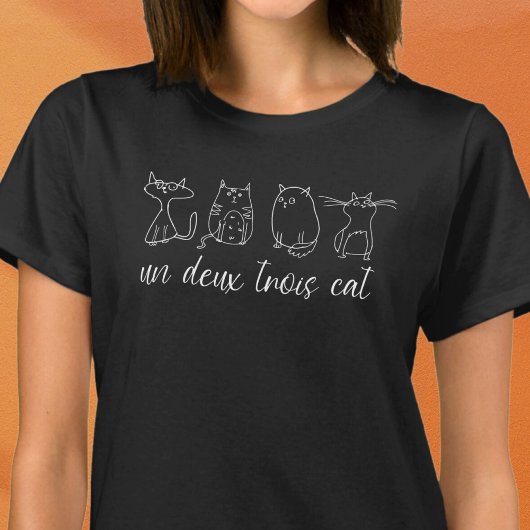 Grappig Un Deux Trois Kattenliefhebber T-shirt