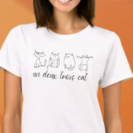 Grappig Un Deux Trois Kattenliefhebber T-shirt